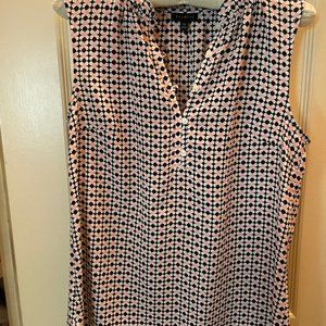 Talbots Sleeveless Geometric Top